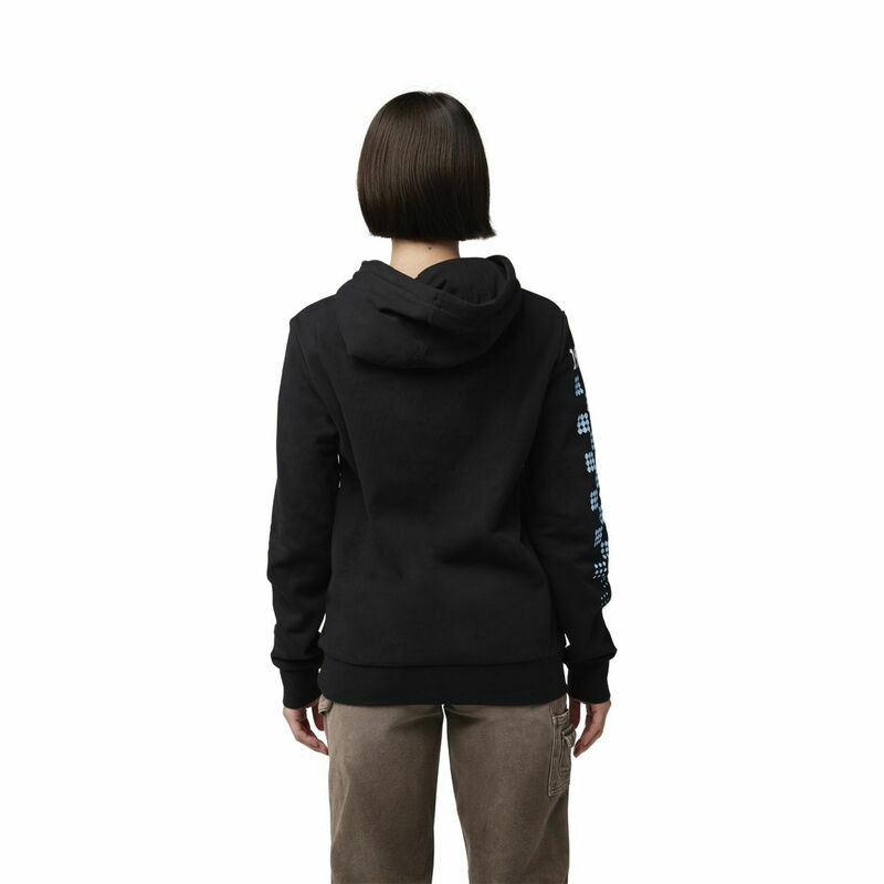 Fox Racing V25 Womens Check It Black Fleece Pullover