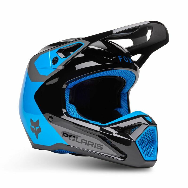 Fox Racing V25 V1 Polaris Blue Helmet - Speed Addicts