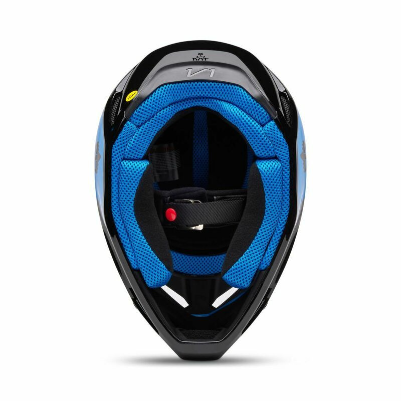 Fox Racing V25 V1 Polaris Blue Helmet - Speed Addicts