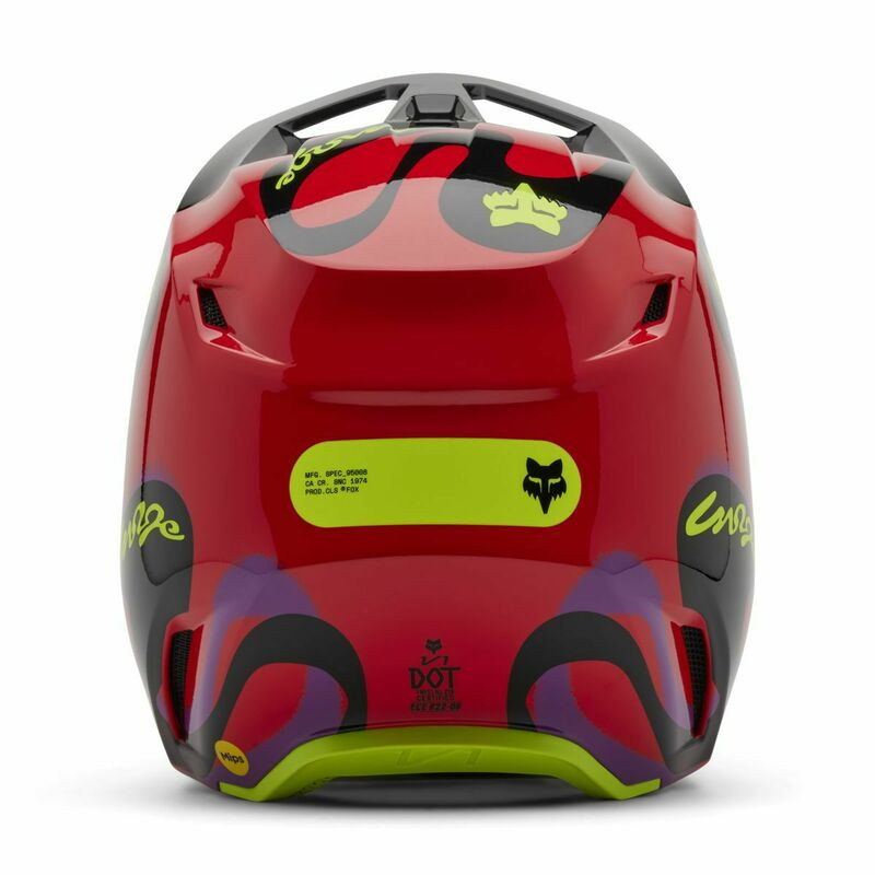 Fox Racing V25 V1 Emotion Fluorescent Red Helmet