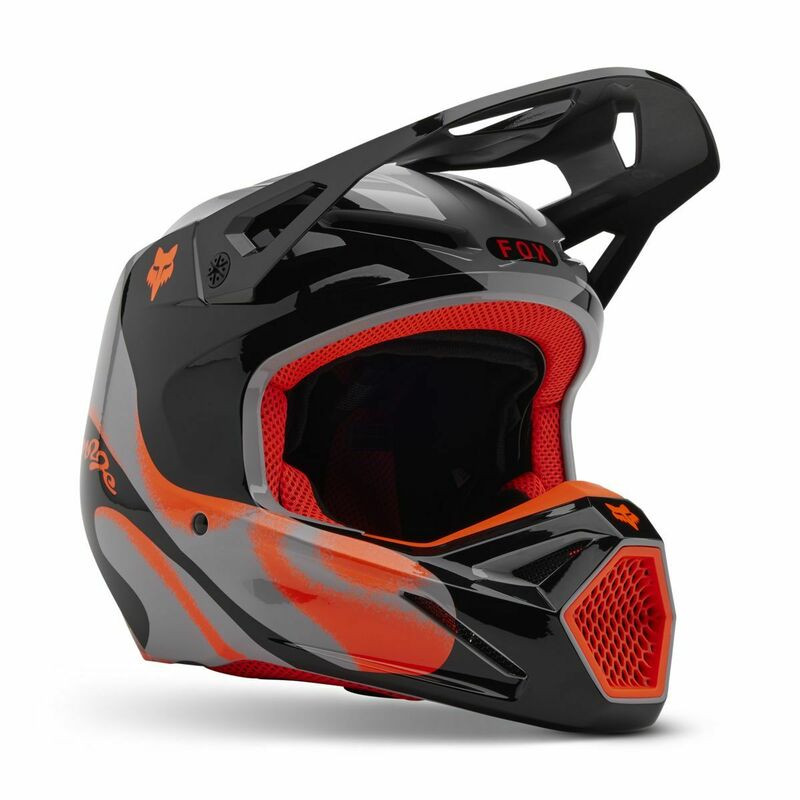Fox Racing V25 V1 Emotion Steel Gray Helmet - Speed Addicts