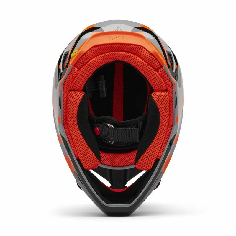 FOX V1ヘルメット エモーション スチールグレー Fox Racing V25 V1 Emotion Steel Gray Helmet - Speed Addicts
