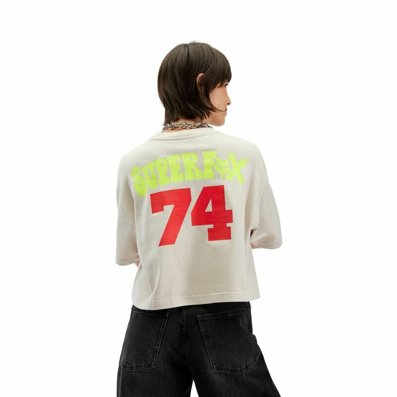 Fox Racing V25 Womens Super Trick Os SS Cream Tee