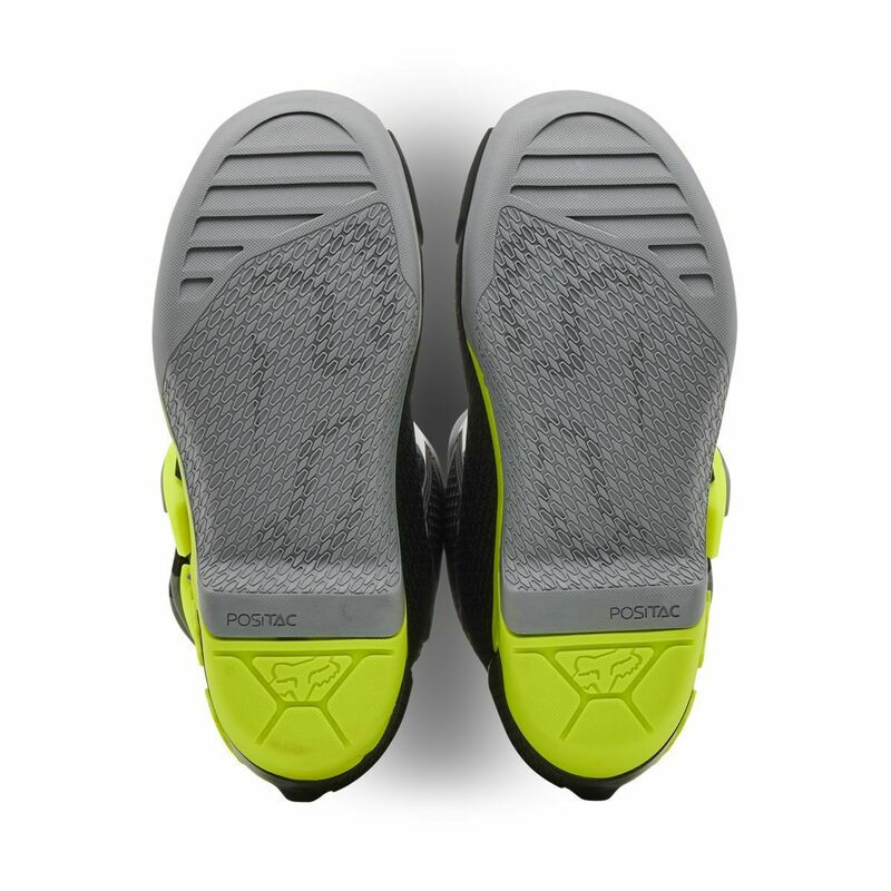 Fox Racing V25 Youth Comp Gray Yellow Boots