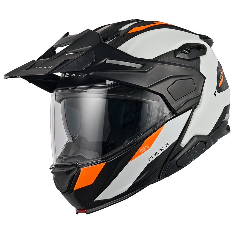Nexx X.Lifecountry Terra Matte White Orange Helmet - Speed Addicts