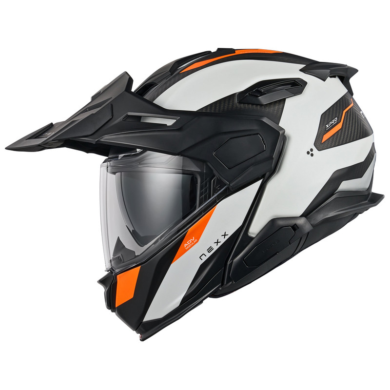 Nexx X.Lifecountry Terra Matte White Orange Helmet - Speed Addicts