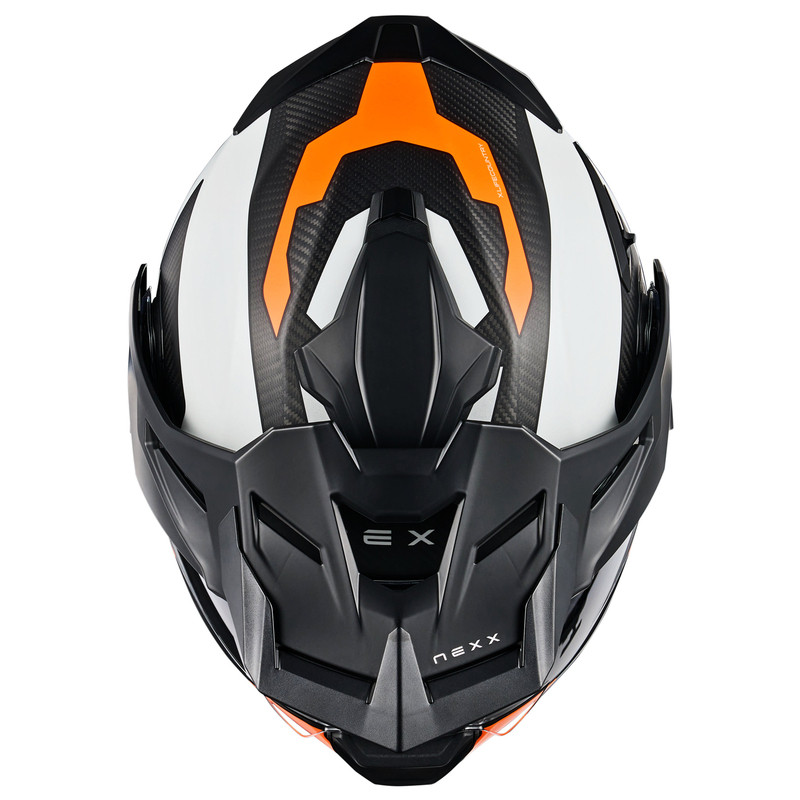 Nexx X.Lifecountry Terra Matte White Orange Helmet - Speed Addicts