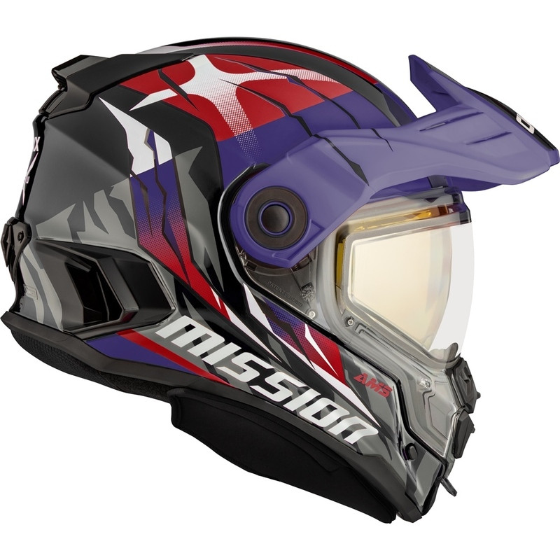 CKX Mission Claw Twilight Scarlet Glossy Electric Shield Helmet