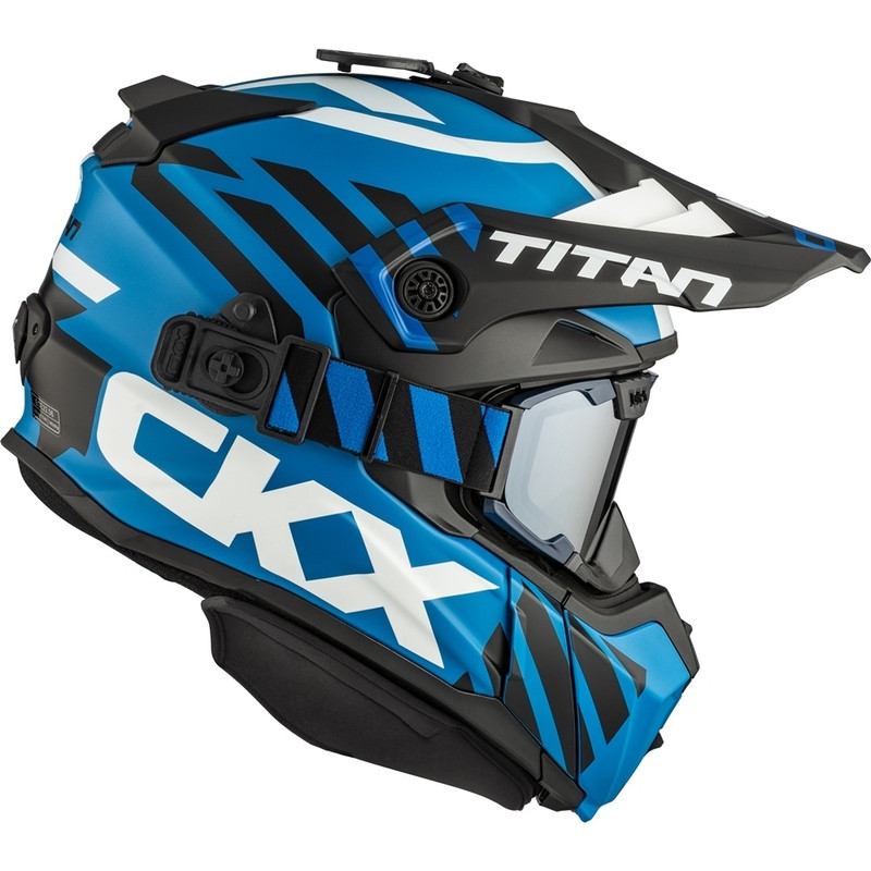 CKX Titan Blue Glossy Black Marks Helmet