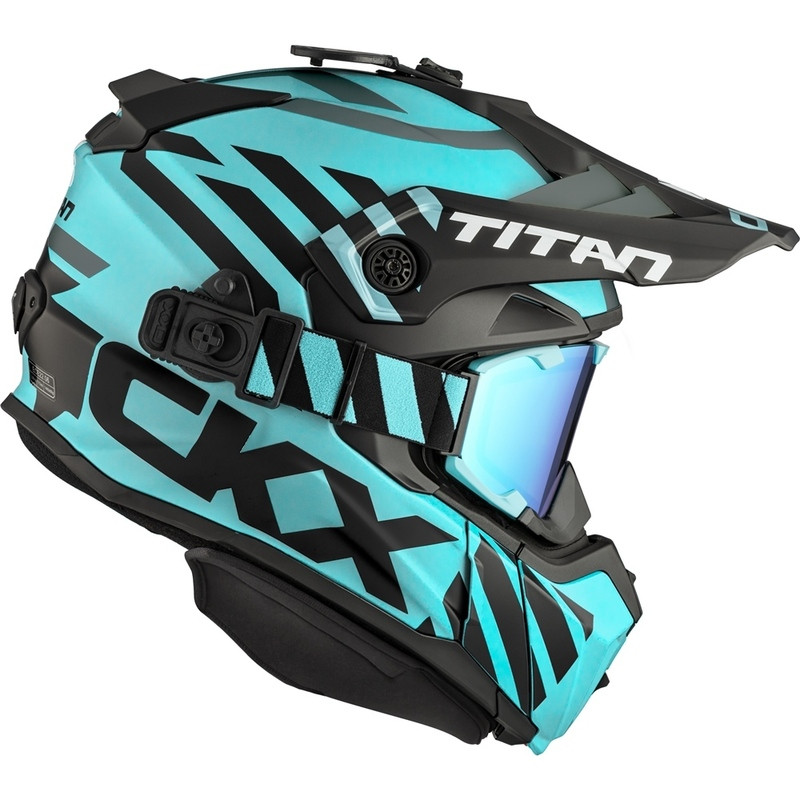 CKX Titan Turquoise Glossy Black Marks Helmet