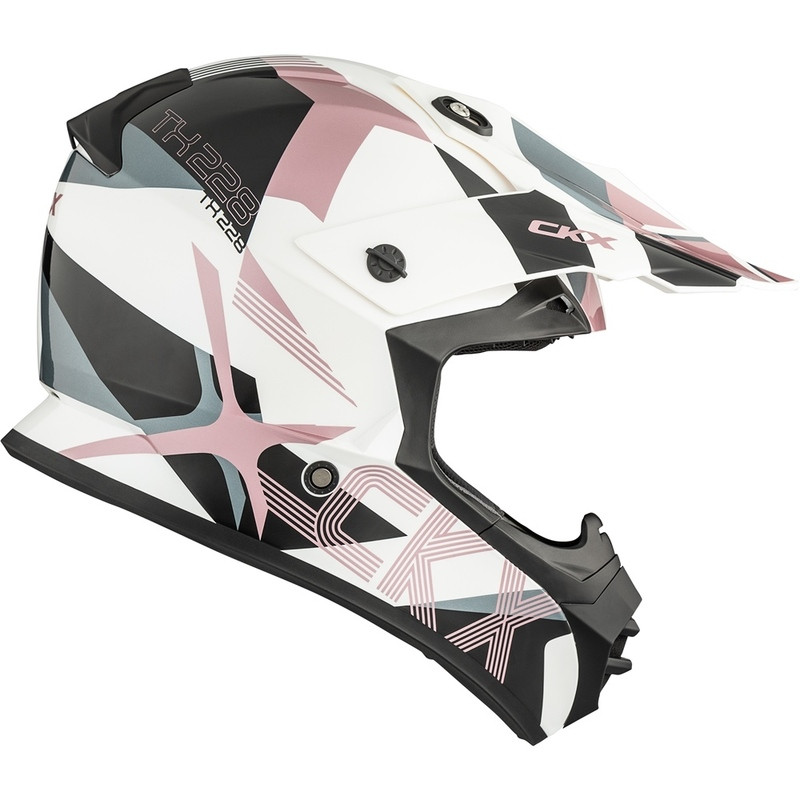 CKX TX228 Lord White Glossy Pink Helmet