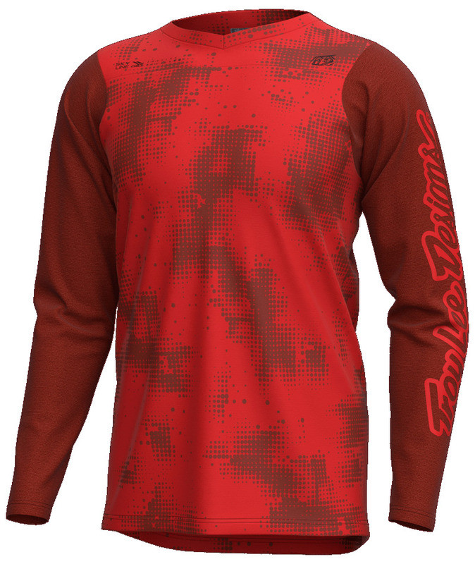 Troy Lee Designs Skyline Chill Scattered Fire Orange Jersey
