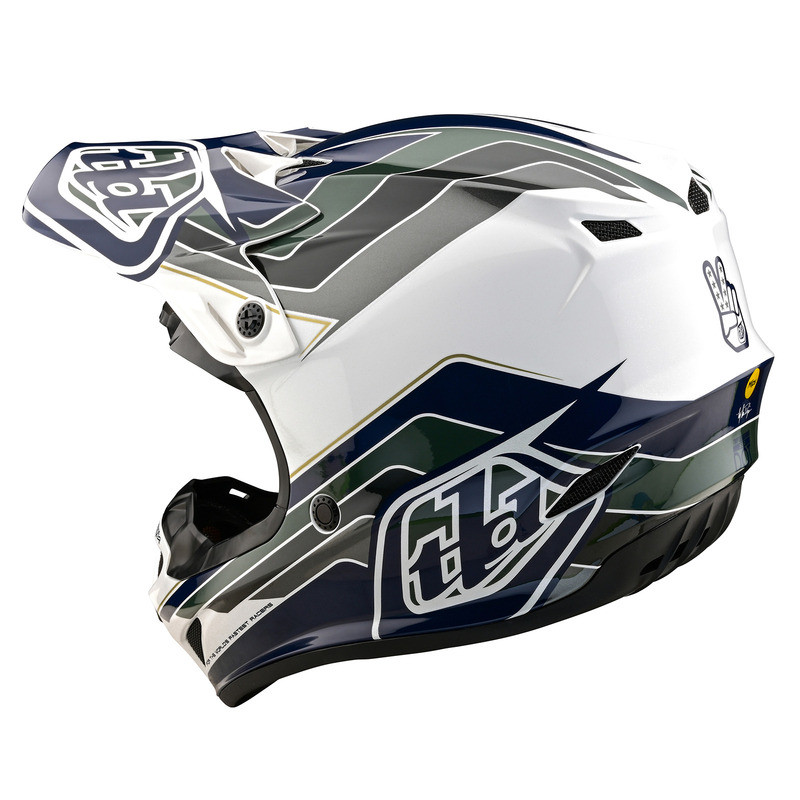 Troy Lee Designs Youth SE4 Polyacrylite Block Charcoal Navy Helmet