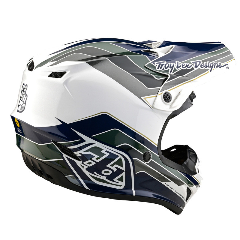 Troy Lee Designs Youth SE4 Polyacrylite Block Charcoal Navy Helmet
