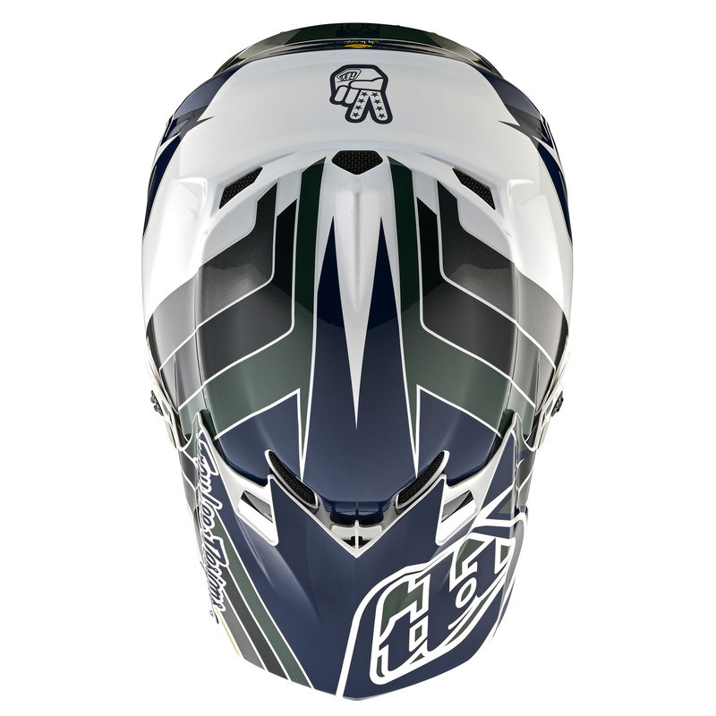 Troy Lee Designs Youth SE4 Polyacrylite Block Charcoal Navy Helmet