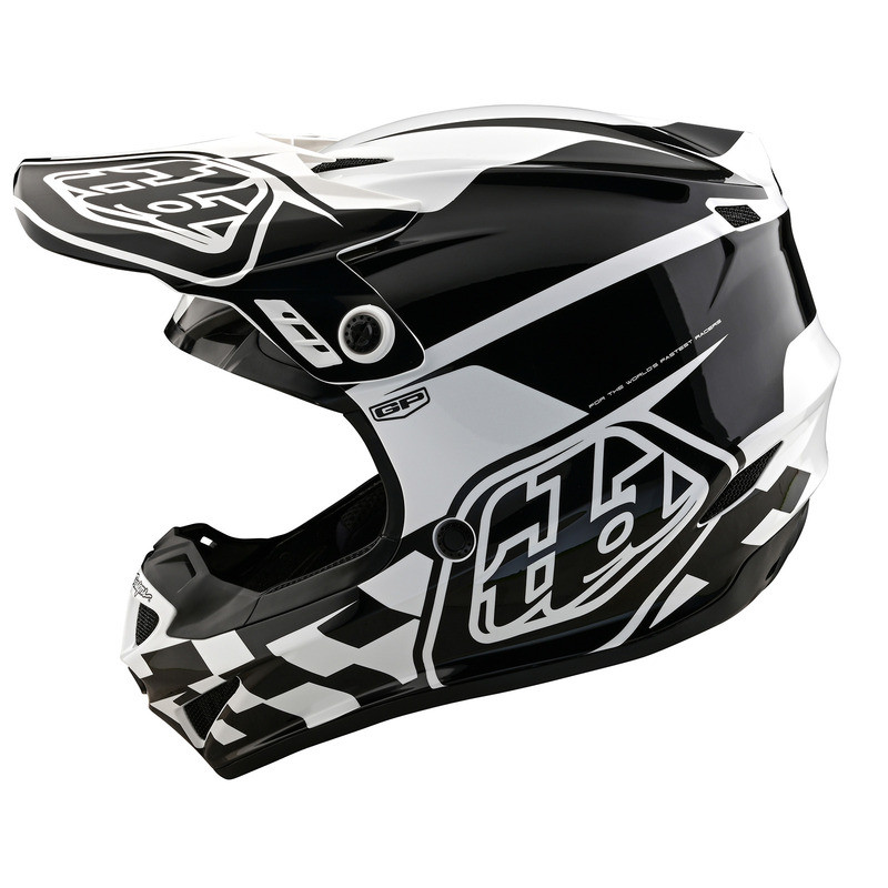Troy Lee Designs GP Check Up White Black Helmet
