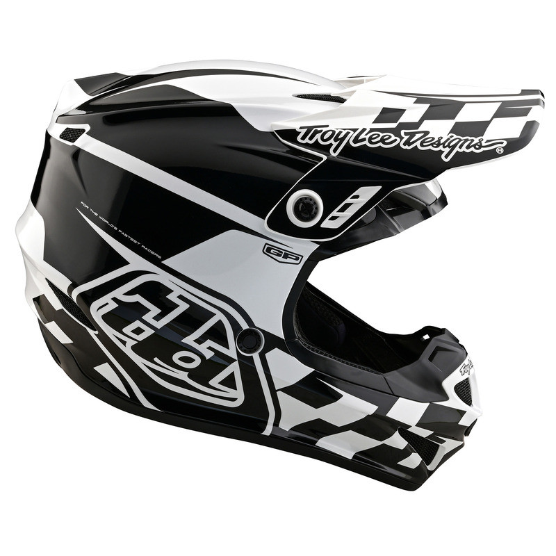 Troy Lee Designs GP Check Up White Black Helmet