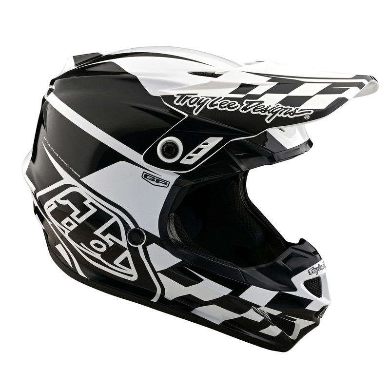 Troy Lee Designs GP Check Up White Black Helmet