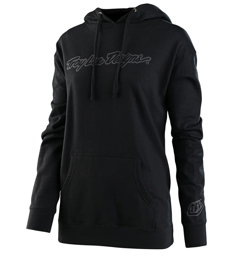 Troy Lee Designs Womens Pullover Signature Black / Reflective Silver Hoodie