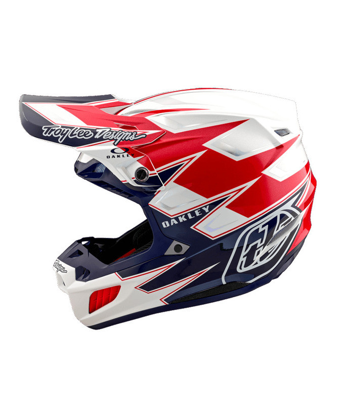 Troy Lee Designs SE5 Composite X Oakley Vision White Blue Helmet