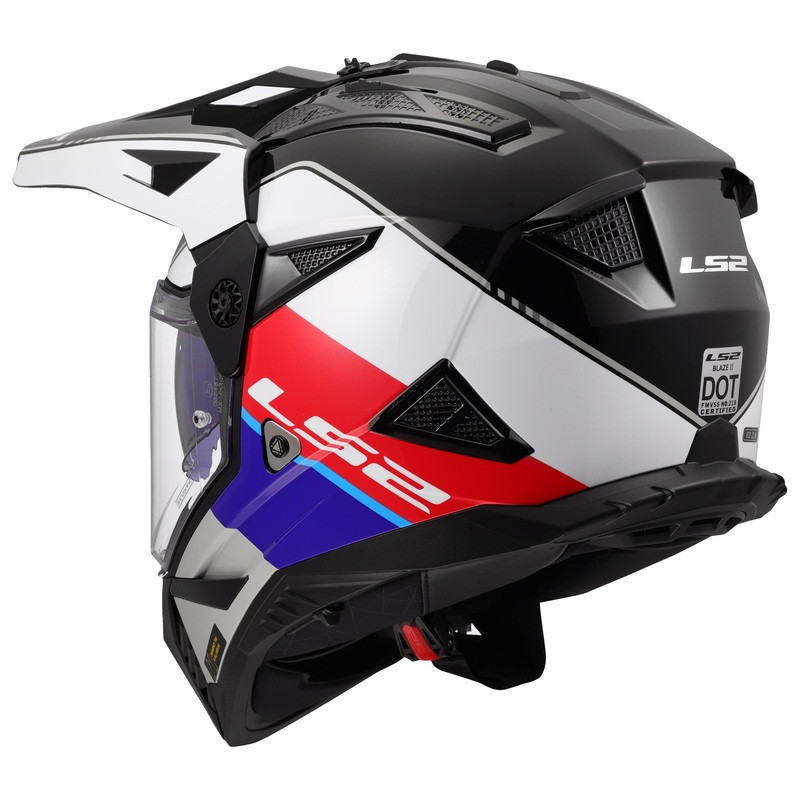 LS2 Blaze II Rally Gloss Red White Blue Helmet