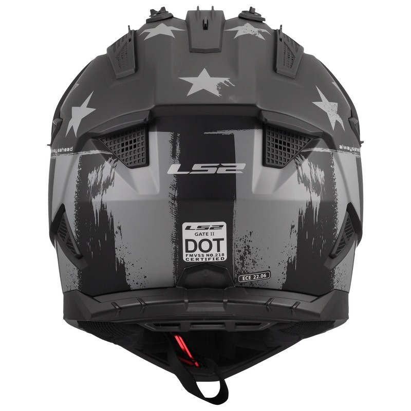 LS2 Gate II Battle Scar Matte Gray Black Helmet