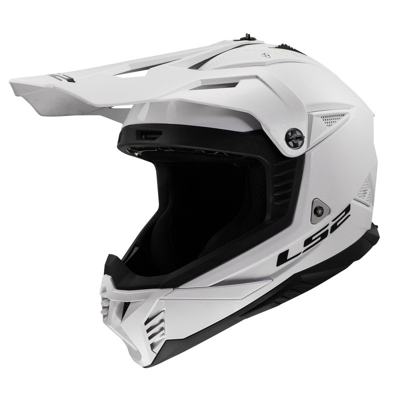 LS2 Gate II Solid Gloss White Helmet