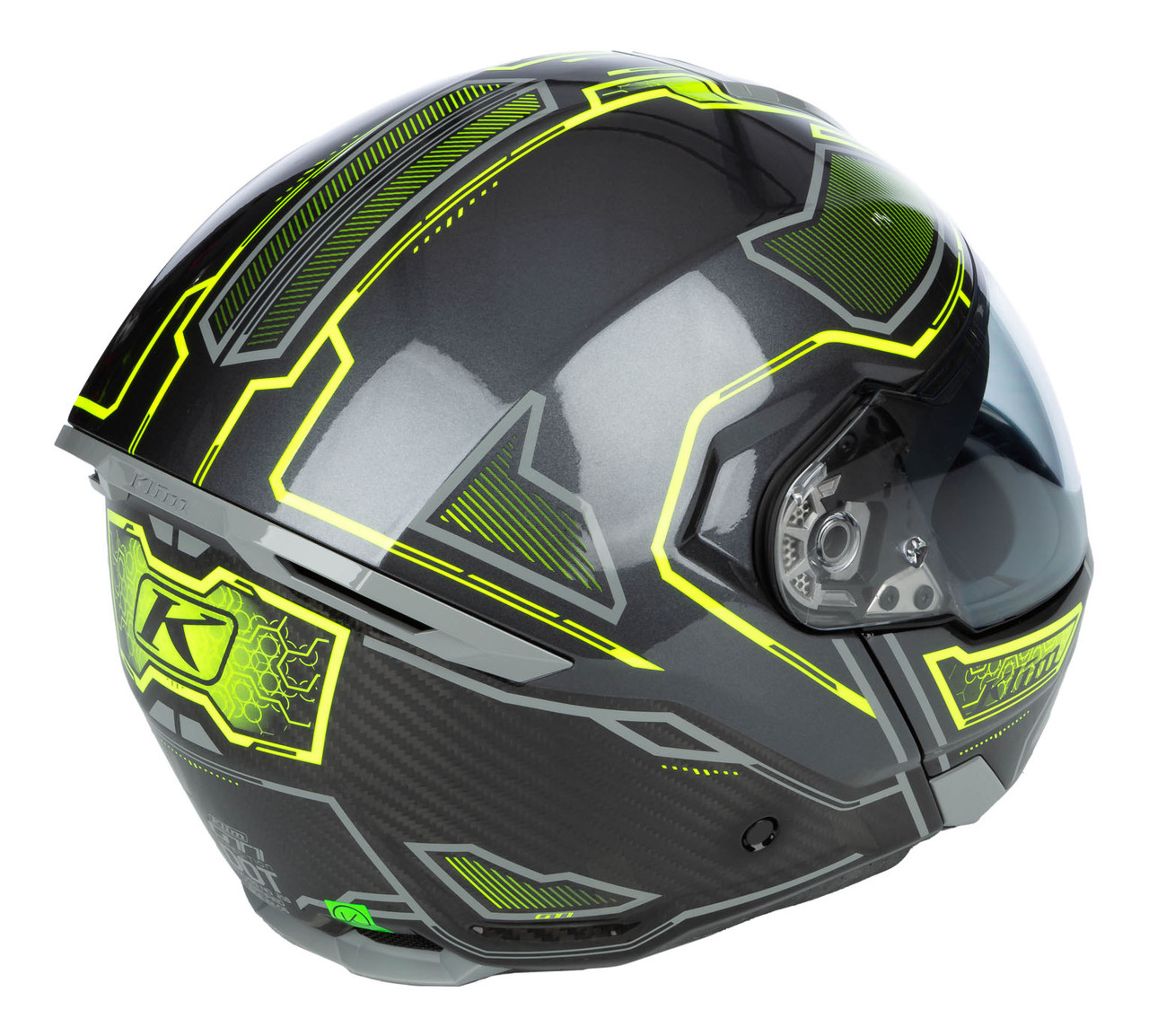 Klim GT1 Expedition Encrypted Gloss Asphalt Hi-Vis Helmet - Speed Klim GT1 Expedition Encrypted Gloss Asphalt Hi-Vis Helmet - Speed