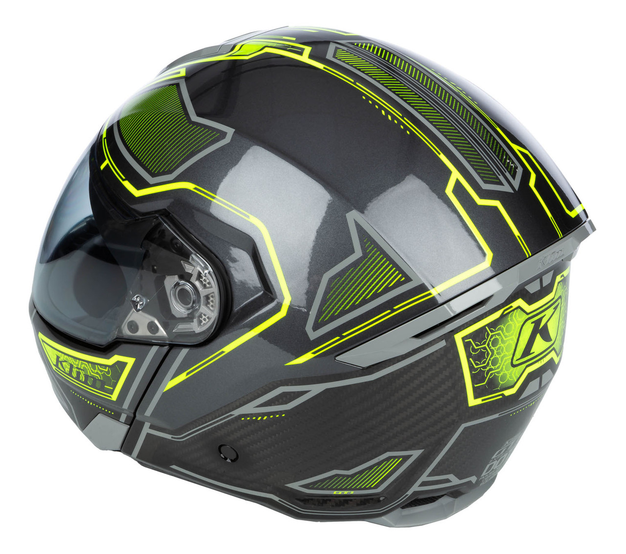 Klim GT1 Expedition Encrypted Gloss Asphalt Hi-Vis Helmet - Speed