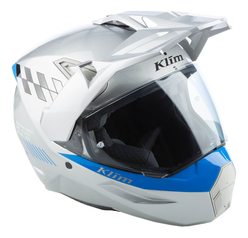 Klim X1 Alpha Gloss Concept High-Rise Electric Blue Lemonade Helmet