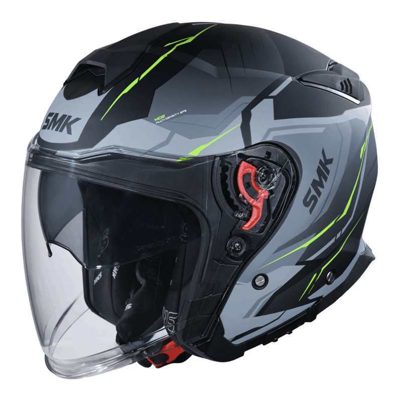 SMK GTJ Hi-Vis Gray Escape Helmet