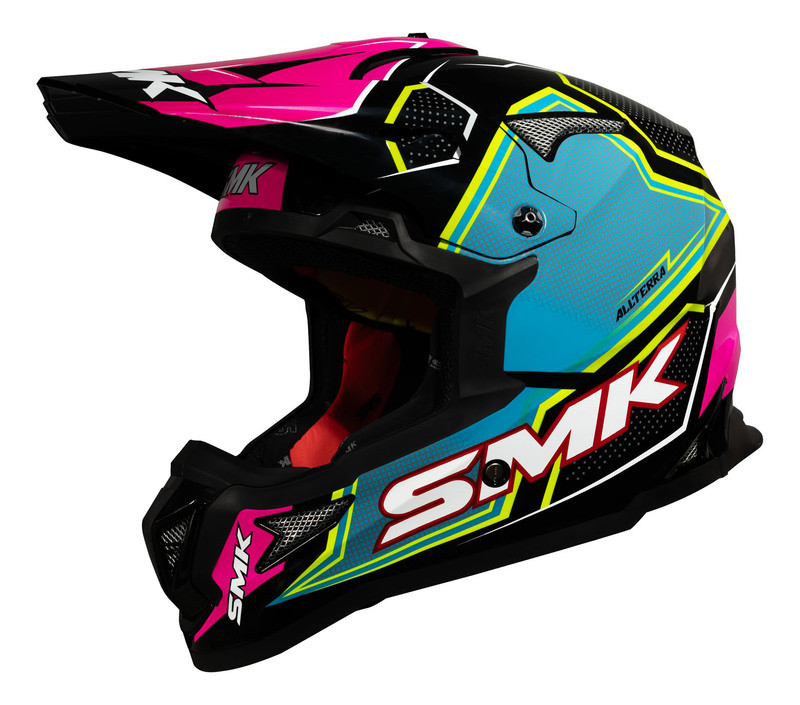 SMK Allterra V2 Pink Blue Maverix Helmet