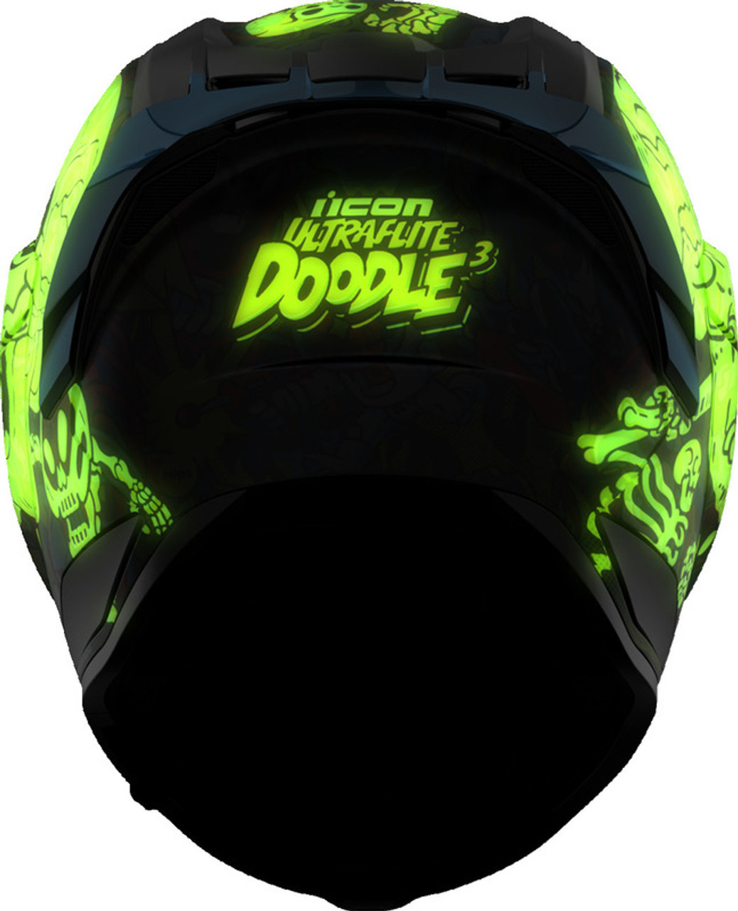 Icon Ultraflite Doodle 3 Blue Helmet