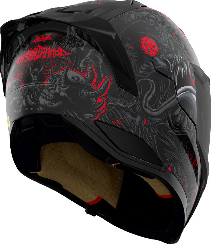 icon MISANTHROPE 傷なし フルフェイス ULTRAFLITE Icon Ultraflite Misanthrope Black Helmet - Speed Addicts