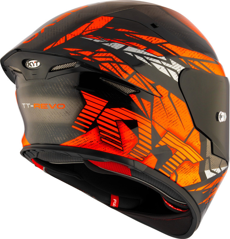 KYT TT-Revo Combustion Orange Helmet