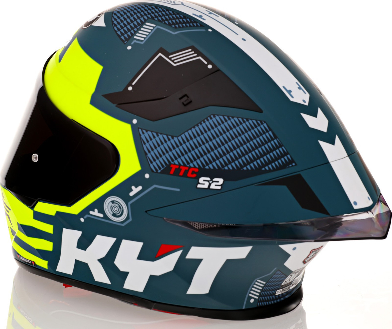 KYT TT-Revo Fuselage Yellow Matte Helmet