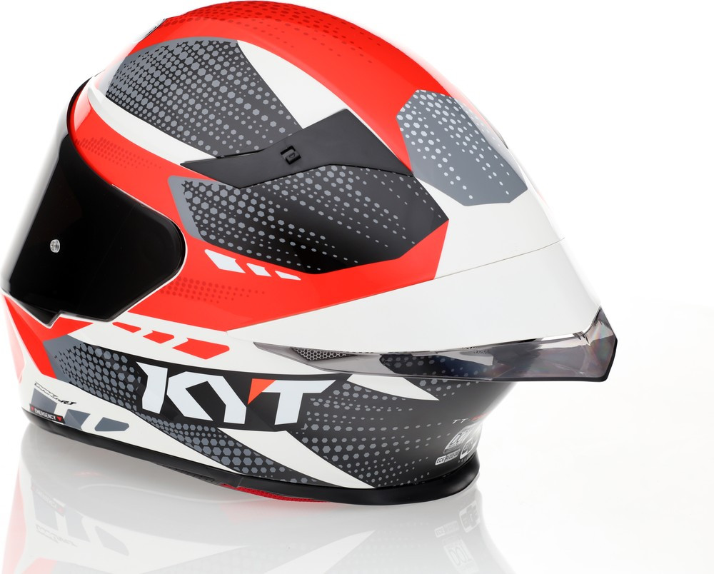 KYT TT-Revo Gear Black Red Helmet