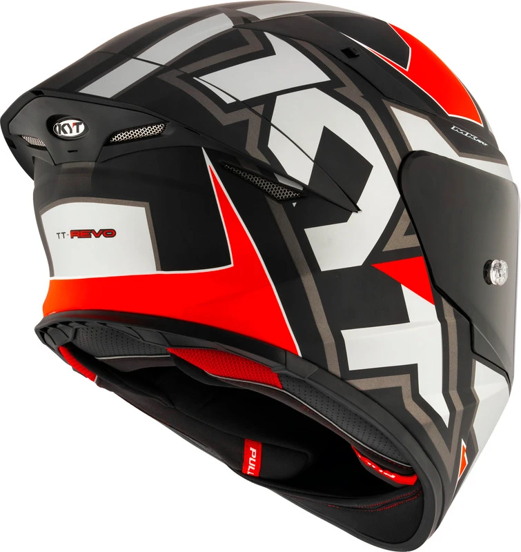 KYT TT-Revo Electron Grey Red Matte Helmet