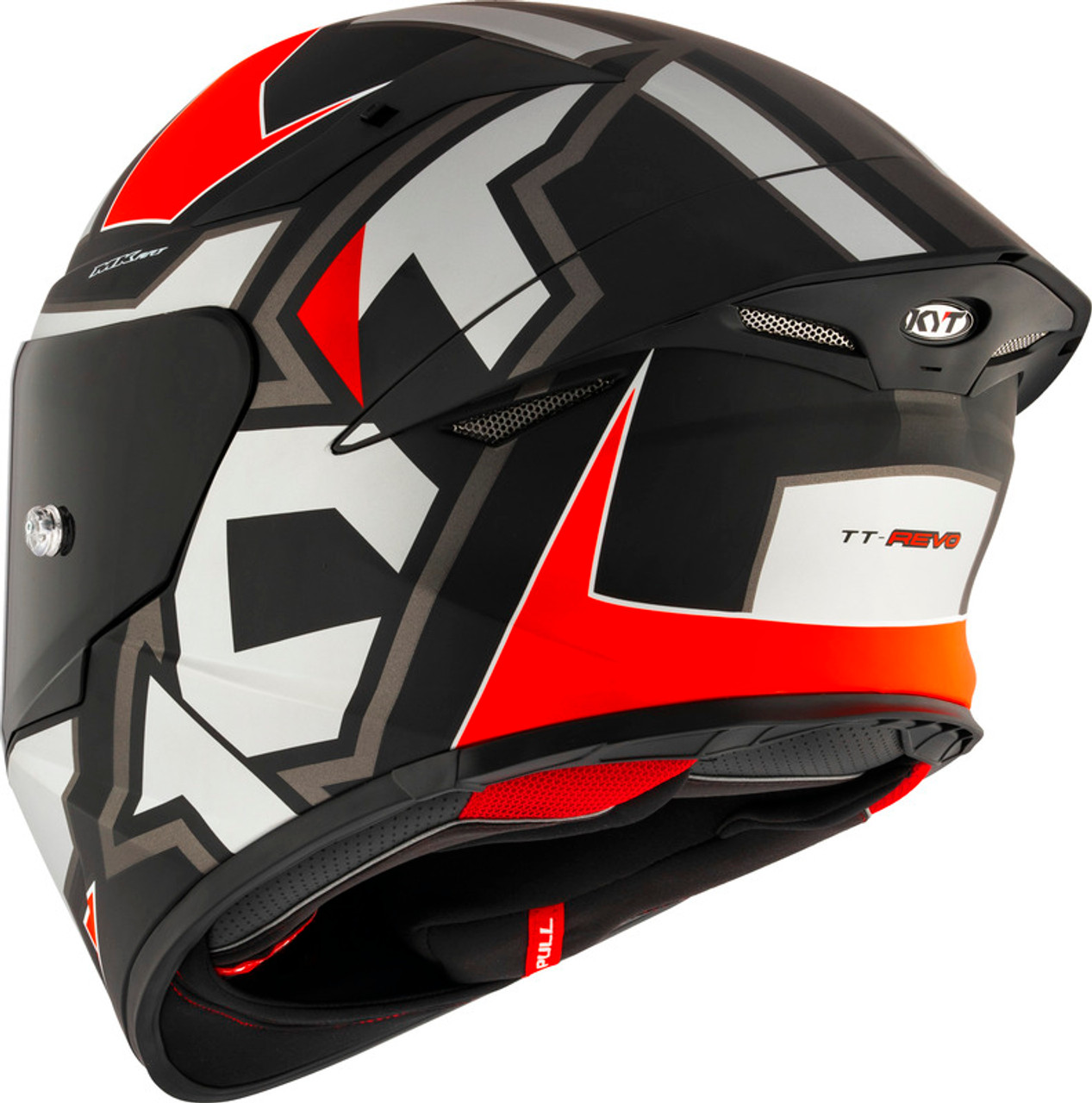 KYT TT-Revo Electron Grey Red Matte Helmet