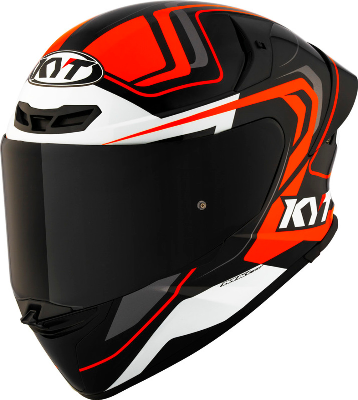 KYT TT-Revo Overtech Black Orange Helmet