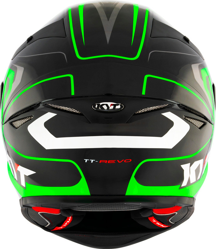 KYT TT-Revo Overtech Black Green Helmet