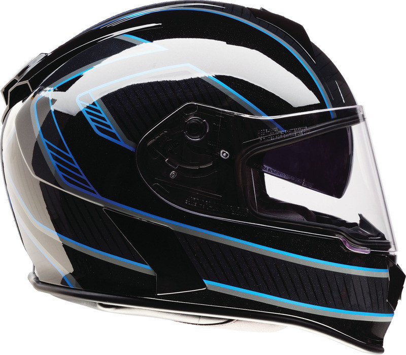Z1R Warrant Amplify Black Blue Helmet