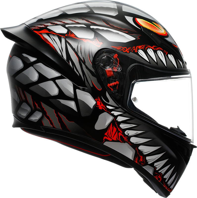 AGV K1 S Lyzard Matte Black Gray Red Helmet