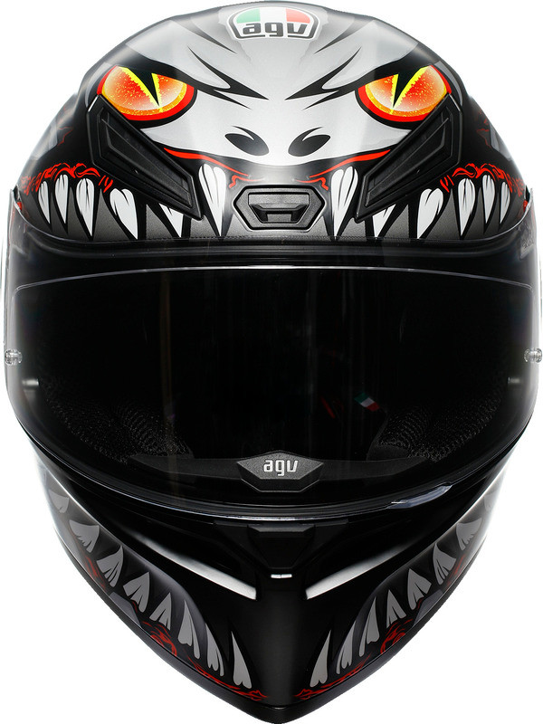 AGV K1 S Lyzard Matte Black Gray Red Helmet - Speed Addicts