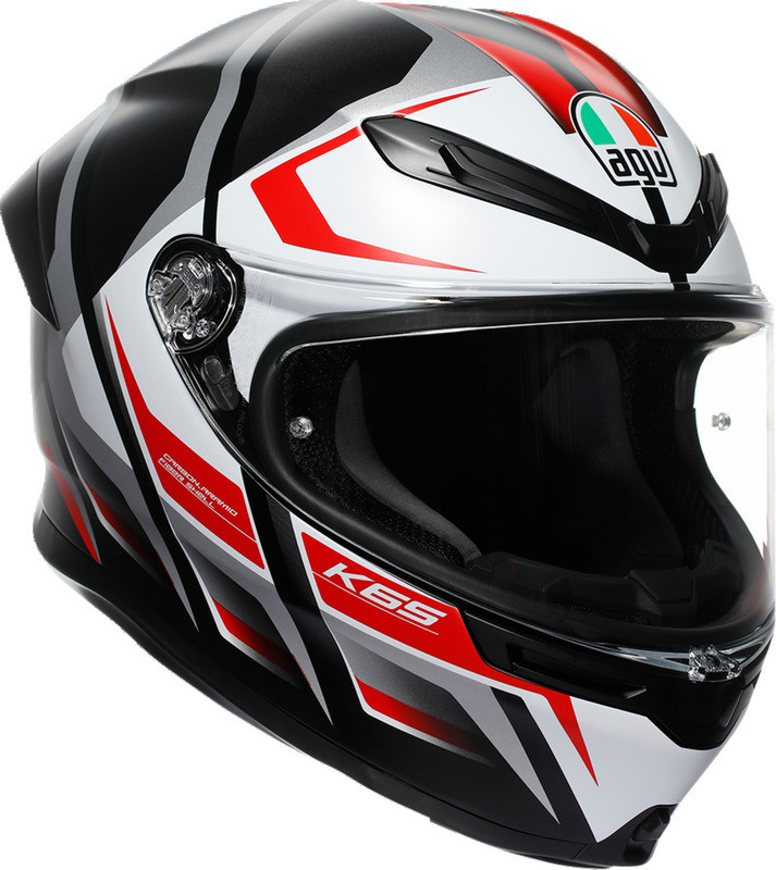 AGV K6 S Karve Matte Black White Red Helmet