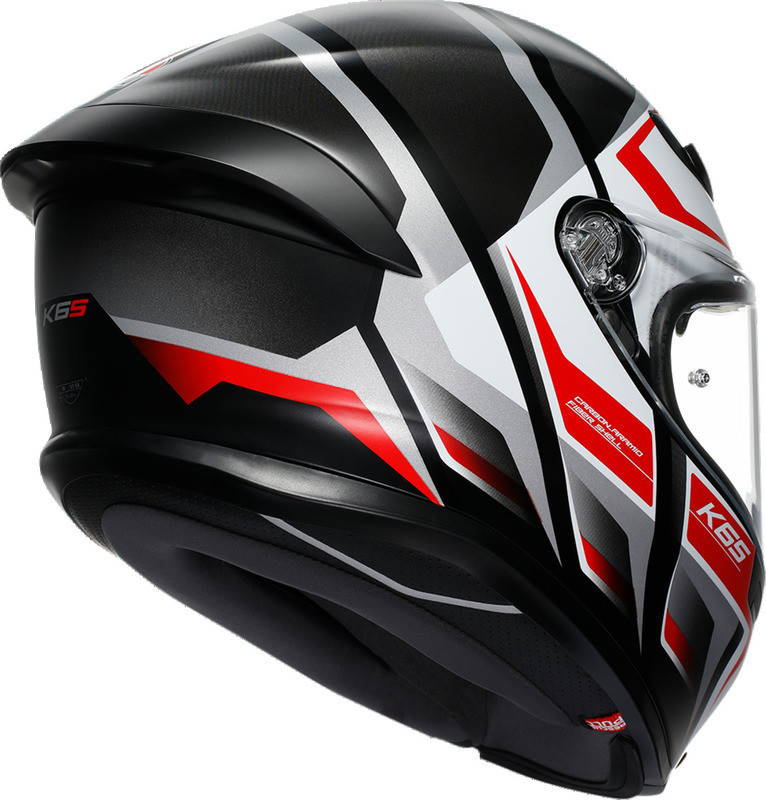 AGV K6 S Karve Matte Black White Red Helmet
