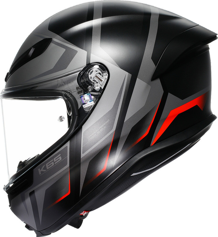 AGV K6 S Karve Matte Black Gray Red Helmet - Speed Addicts