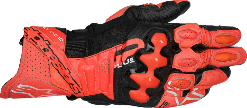 Alpinestars GP Plus R V3 Leather Bright Red Fluo Black Gloves