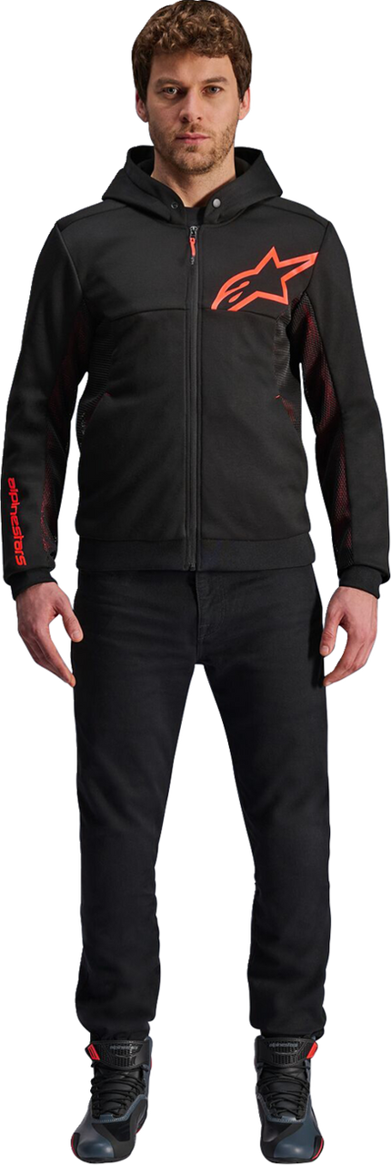 Alpinestars Chrome Air Sport Black Red Fluo Hoodie