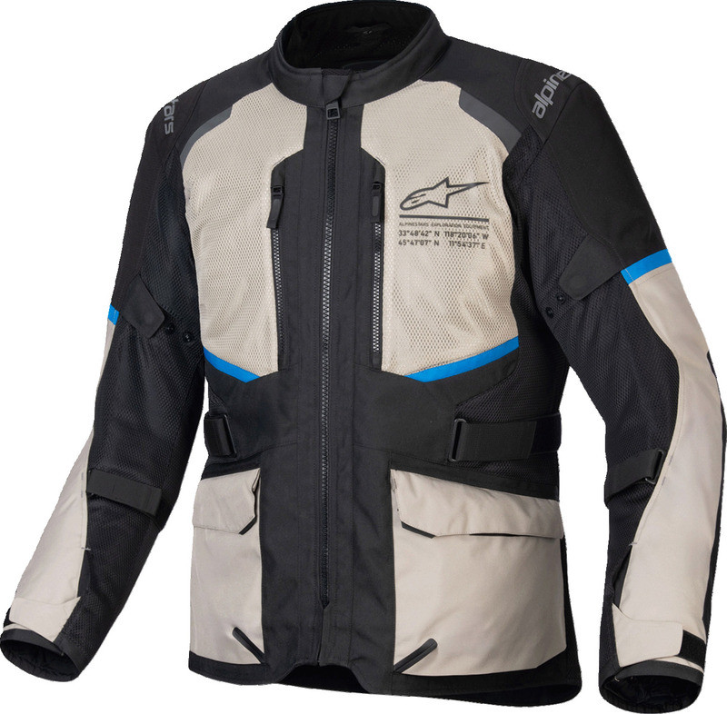 Alpinestars Andes Air Drystar Black Laurel Gray Bright Blue Jacket